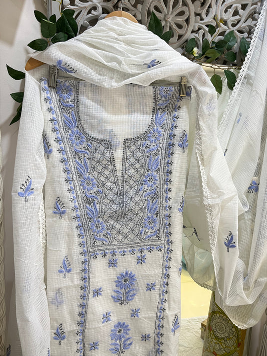 Kota doria panel suit set