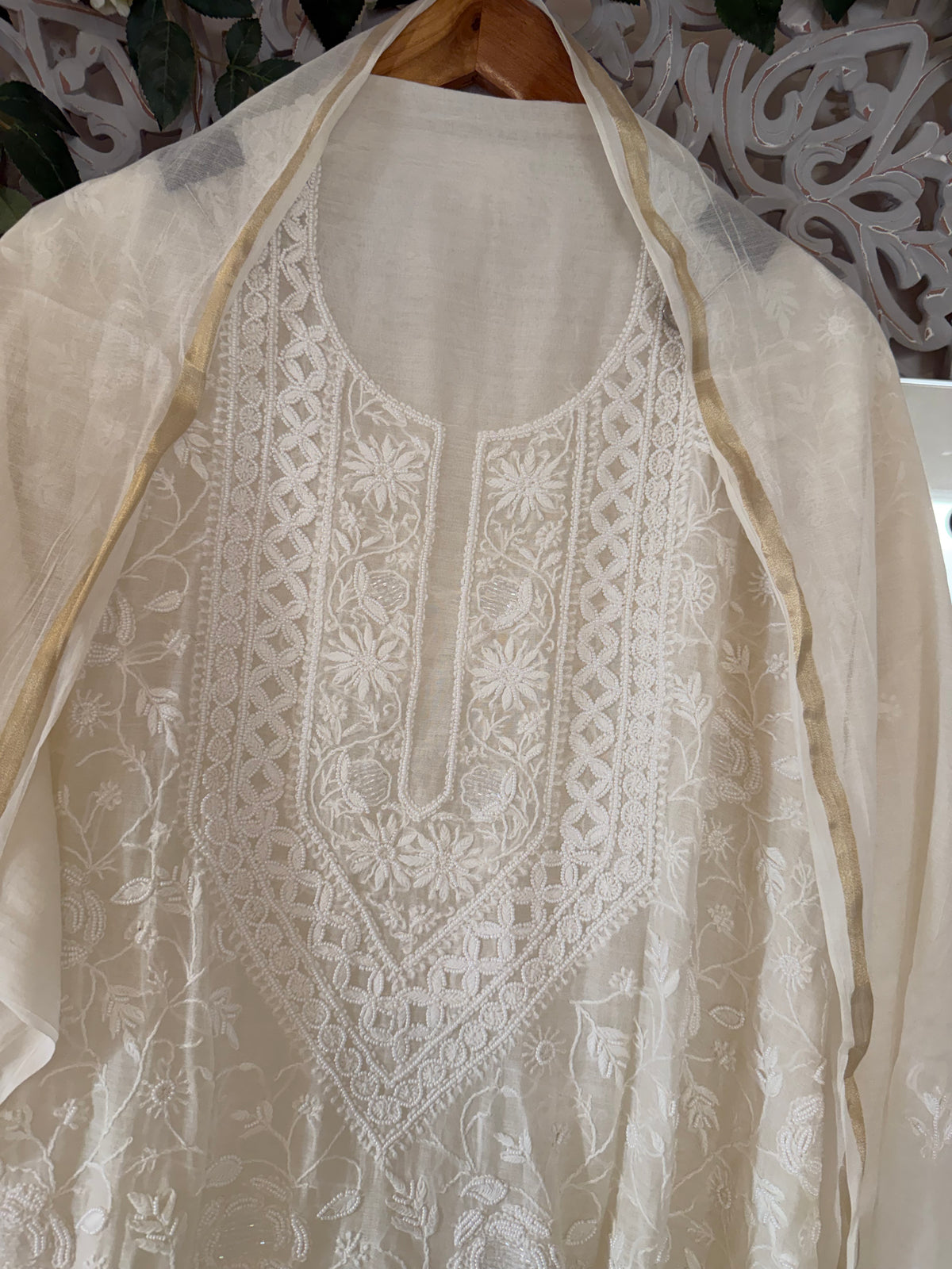 Kohinoor mul chanderi 2 piece suit set(unstitched)