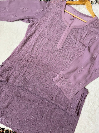 Khwaish viscose kurta mauve