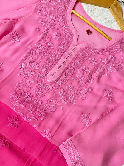 Mahi viscose kurta(pink)