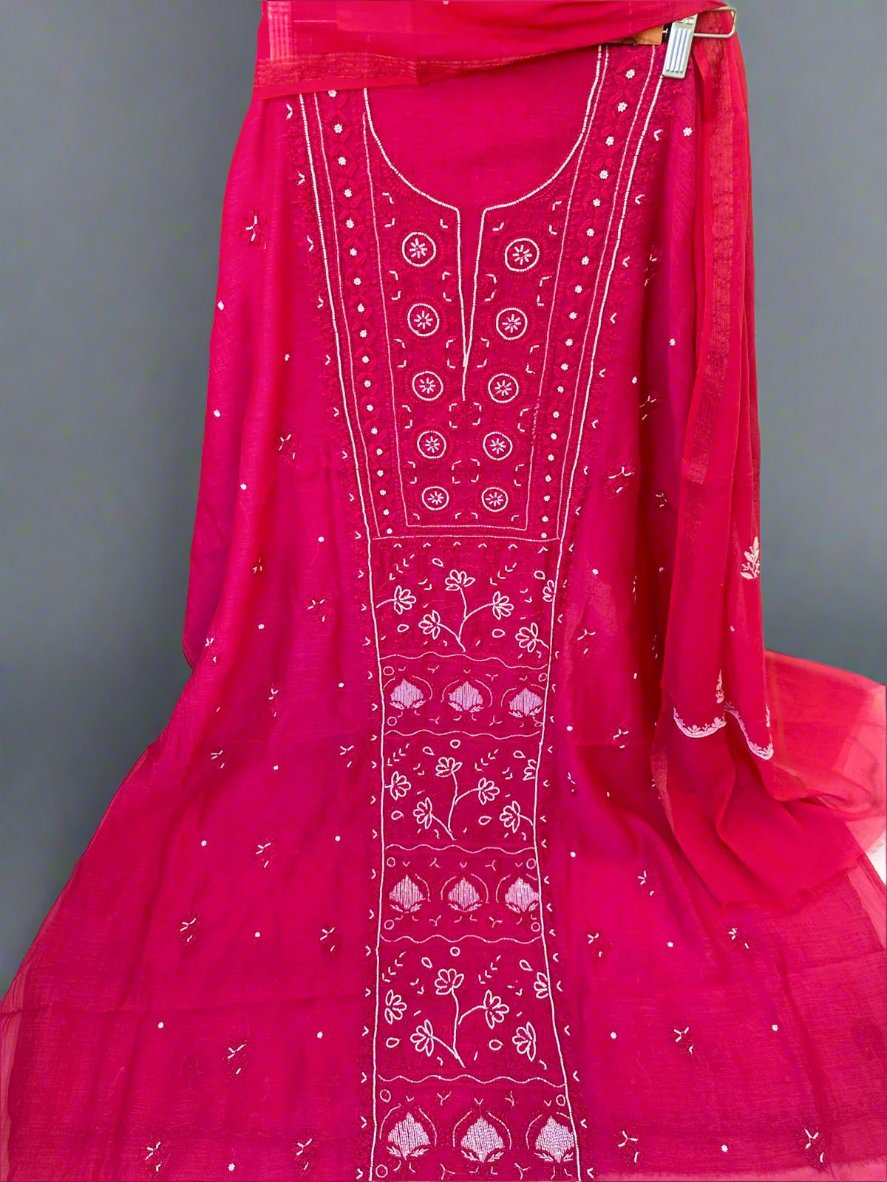 Ada mul chanderi suit set