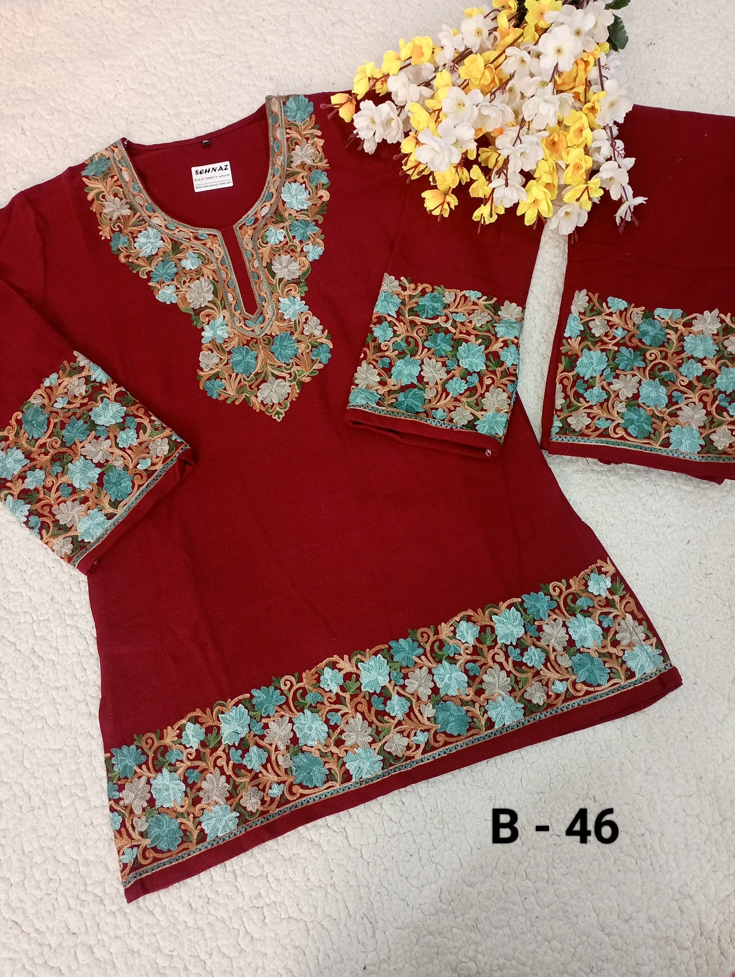 Salma kashmiri winter coord set