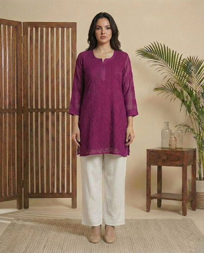 Sama short kurta(wine)