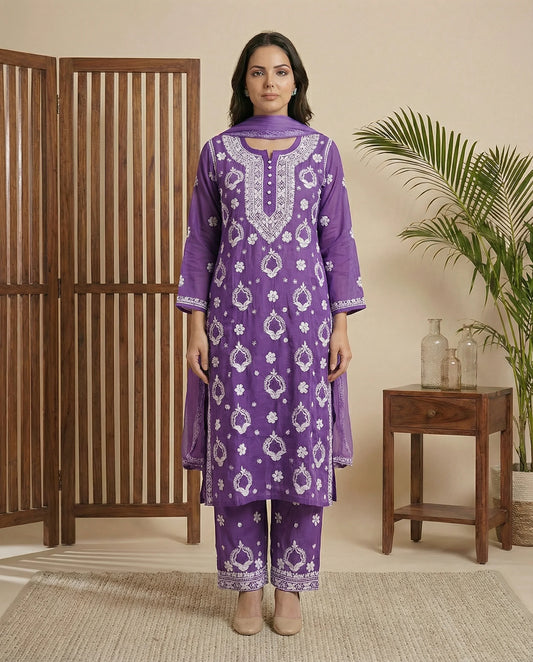 Heer muslin suit set