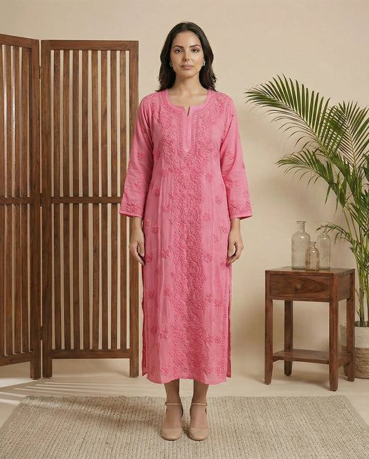 Fiza viscose rose kurta