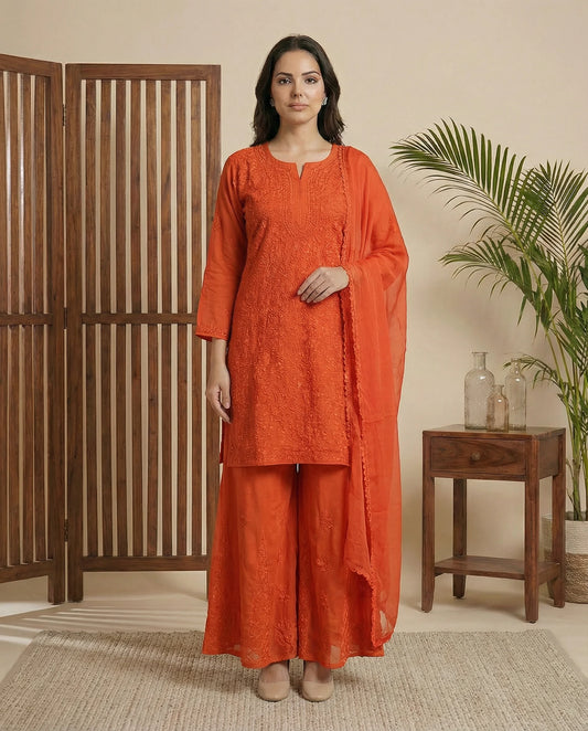 Noor sharara suit set orange