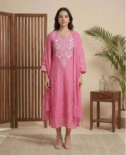 Mehwish mul Anarkali (Semi stitched)