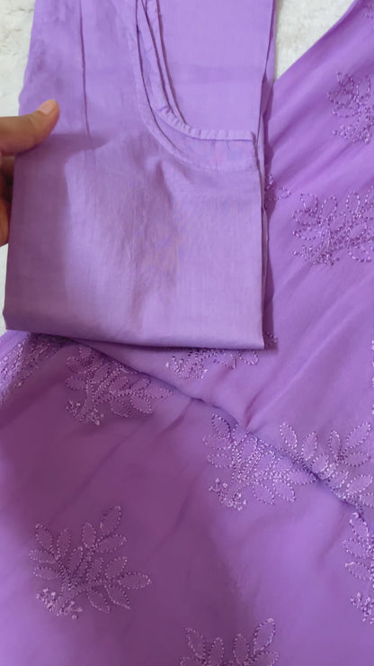 Sama viscose kurta(lavender)